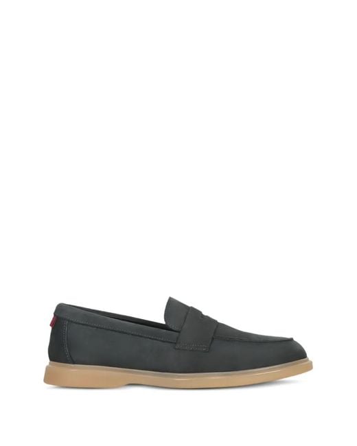 Bally Gray Leather Loafers