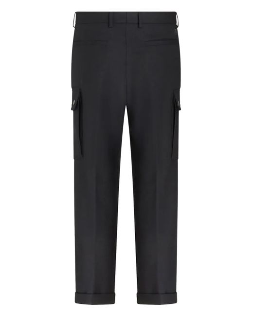 Etro Blue Wool Cargo Trousers for men