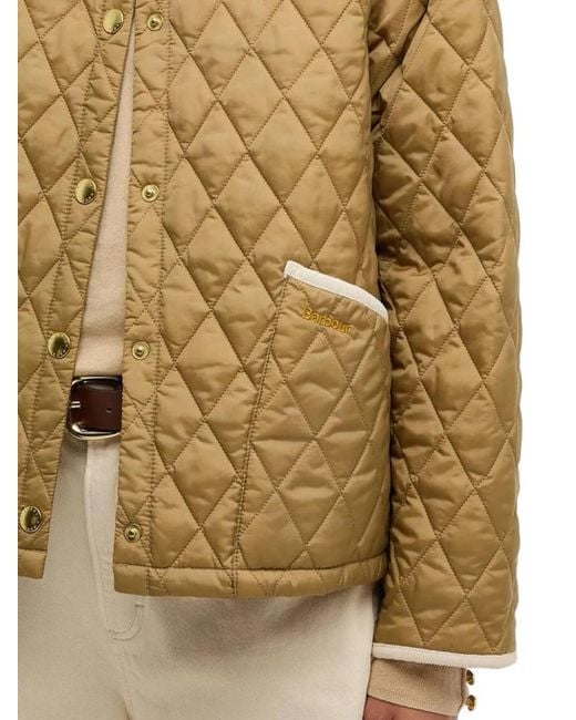 Barbour Natural Liddesdale Quilted Collar Jacket