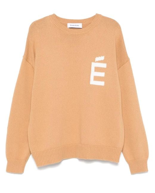 Etudes Studio Natural Round-Neck Cotton Sweater