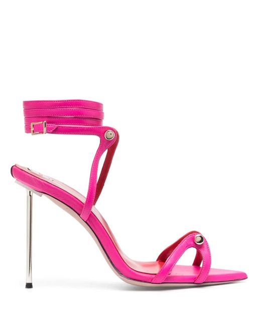 HARDOT Pink 120Mm Bar-Pin Detail Pumps