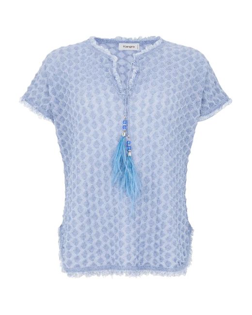 Kangra Short-sleeved Top Blue