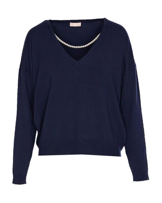 Jersey con detalle de perlas Liu Jo de color Blue