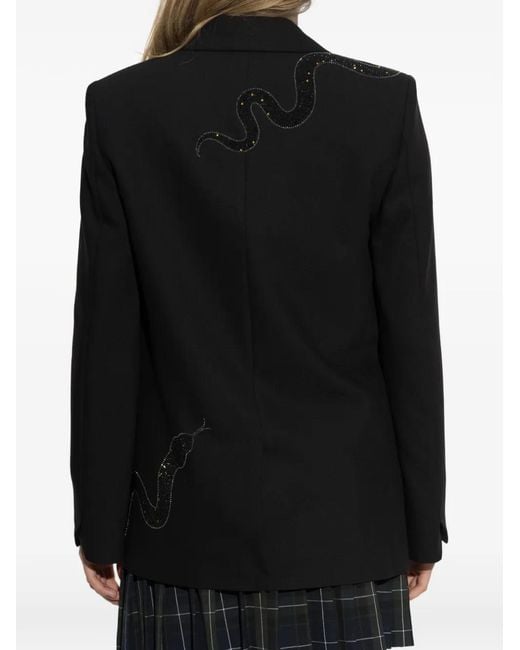Zadig & Voltaire Black Vanille Crystal-Embellished Blazer