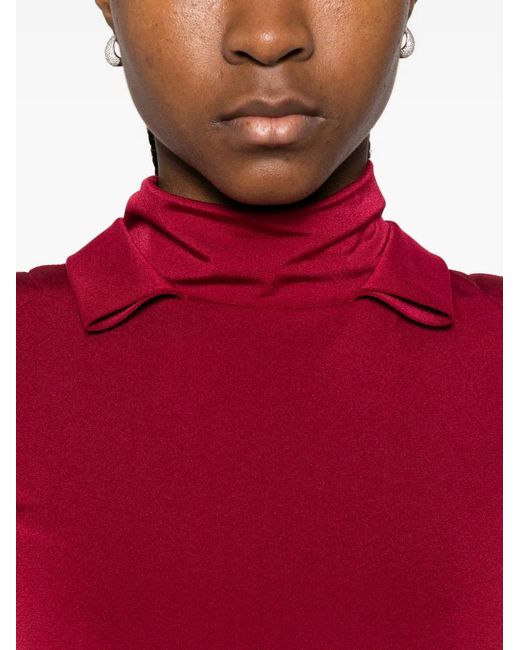 MITILIANE COUTURE Red Short-Sleeve Bodysuit