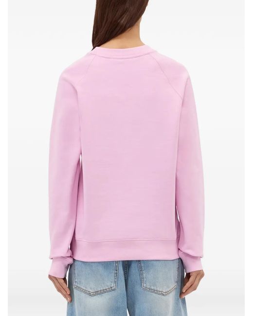 MSGM Pink Logo-Print Sweatshirt