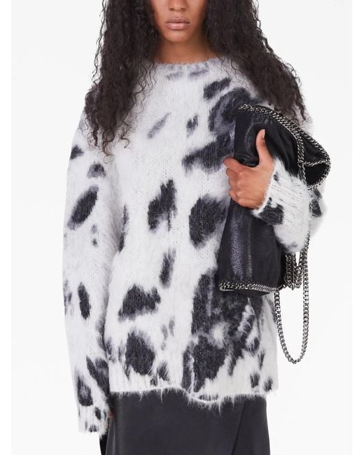 Stella McCartney Gray Horse Brushed Jaquard Jumper