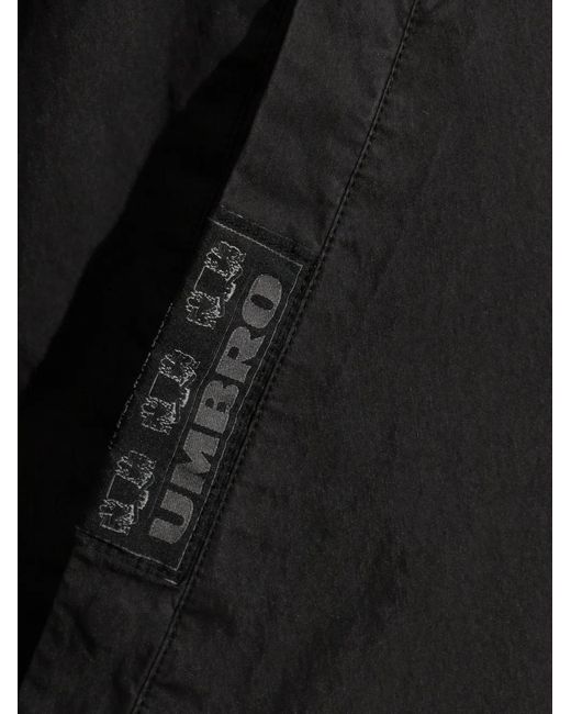 Umbro Black Logo-Patch Hooded Jacket for men