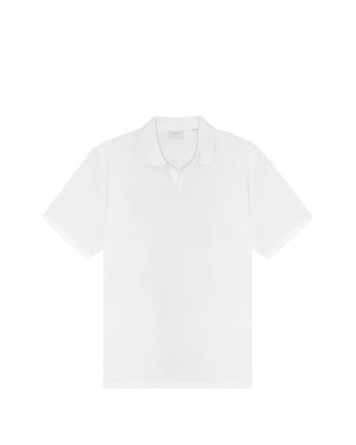 Les Deux White Short-Sleeve Logo Polo Shirt for men