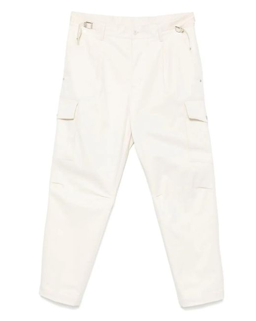Pantaloni Taglio Regular Con Tasche Cargo di Moncler in White da Uomo