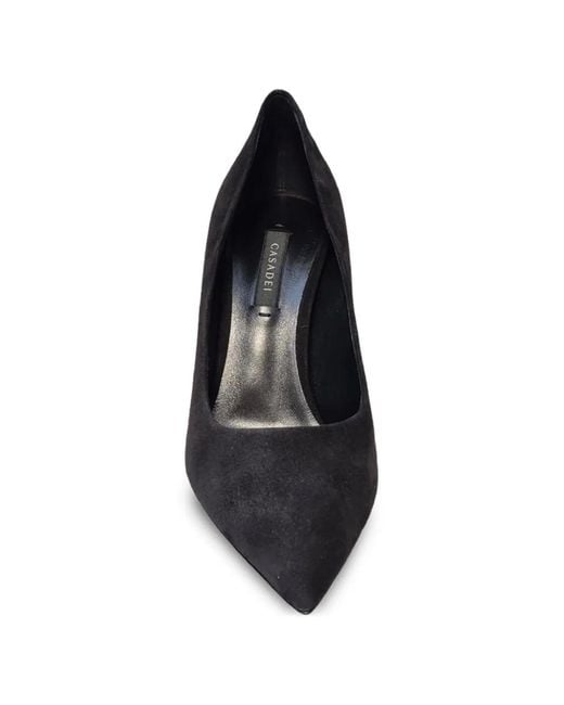 Casadei Black Blade Pointed-Toe Stiletto Pumps