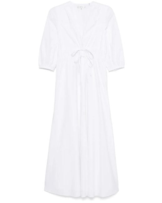 FRAME White The Cinched Midikleid