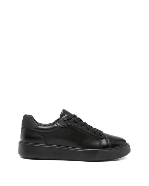 SERGIO MORETTI FIRENZE Black Leather Panelled Sneakers for men