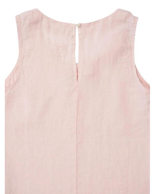 120% Lino Pink Sleeveless Linen Top