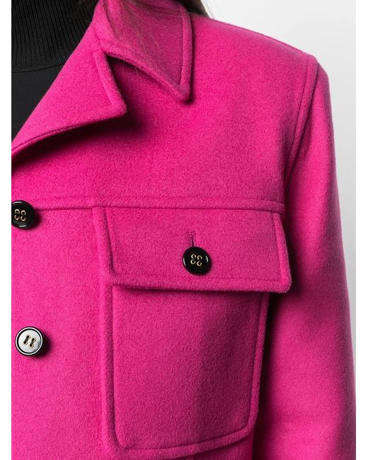 Saint Laurent Pink Chest Flap Pockets Buttoned Jacket