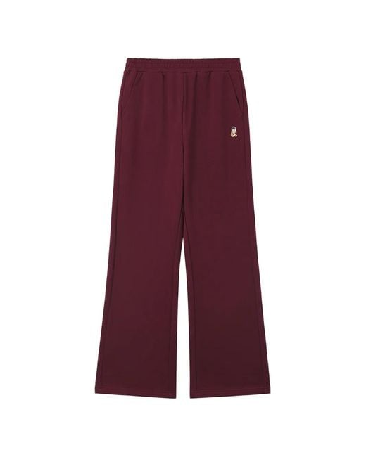 Chocoolate Purple Embroidered-Logo Track Pants
