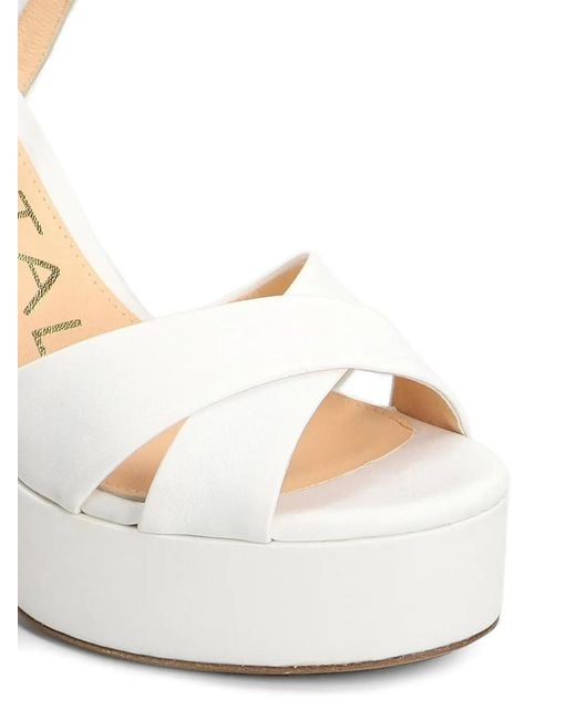 Chantal White 14Cm Platform Sandals
