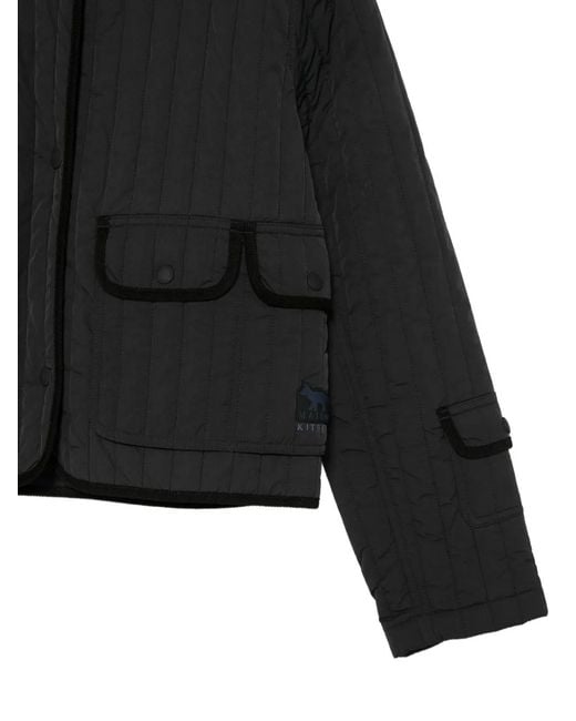 Maison Kitsuné Black Quilted Jacket