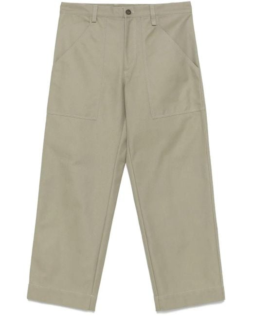Maison Kitsuné Natural Light Cotton Workwear Trousers for men