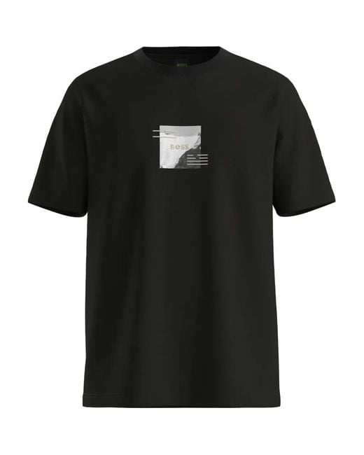 Boss Black Graphic-Print T-Shirt for men