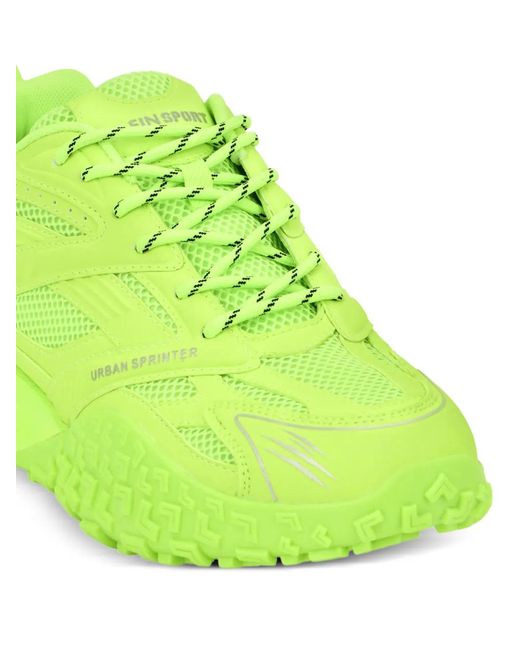 Philipp Plein Green Urban Sprinter Mesh Sneakers