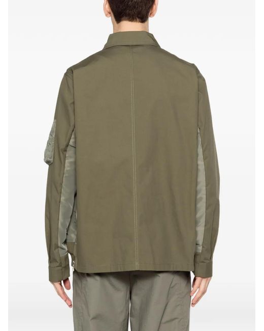 Sacai Green Pocket Panelling Jacket for men
