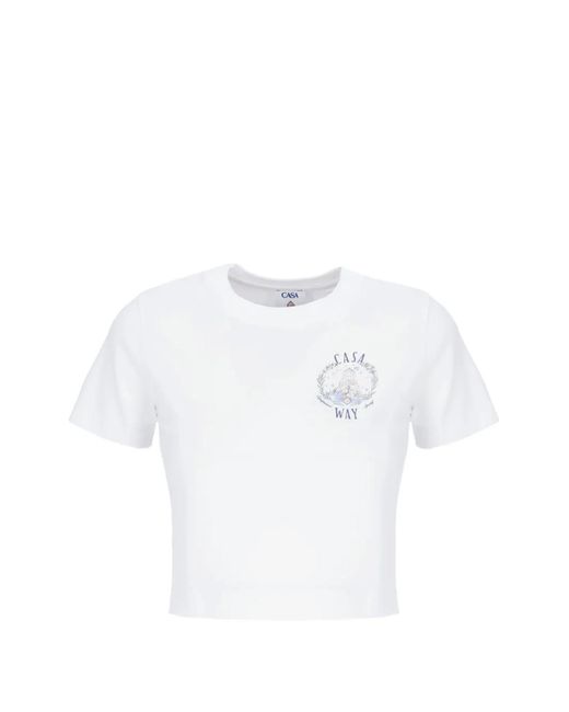 Casablanca White Casa Way Graphic-Print T-Shirt