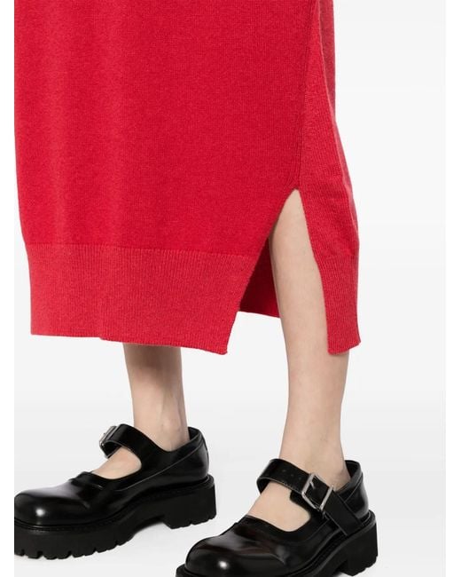 Barrie High Waist Rok in het Red