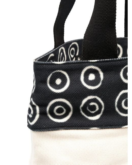 10 Corso Como Black Spiral Print Tote Bag
