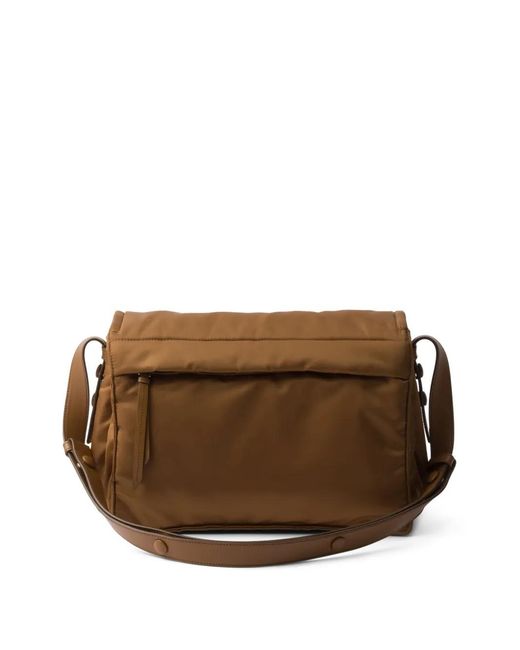 Prada Brown Medium Traveller Shoulder Bag