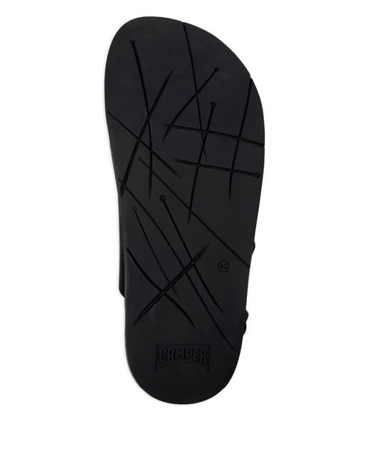 Camper Black Lluc Buckle-Strap Sandals for men
