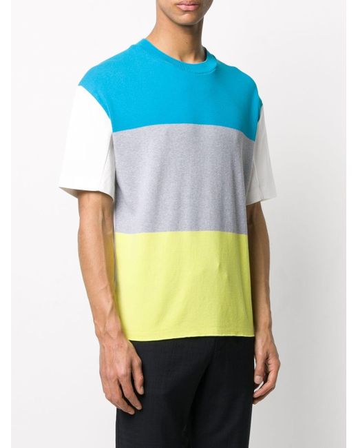 Roberto Collina Cotton Colour-block Short Sleeve T-shirt in Grey (Gray ...