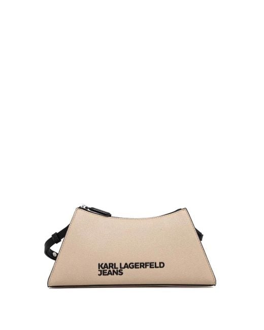 Karl Lagerfeld Natural Umhängetasche mit dreieckiger Form