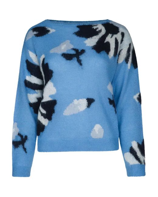 Pull En Maille Intarsia iBlues en coloris Blue