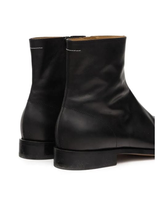 Botines de piel MM6 by Maison Martin Margiela de hombre de color Black