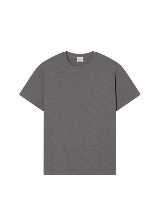 Closed Gray Logo-Embroidered T-Shirt for men