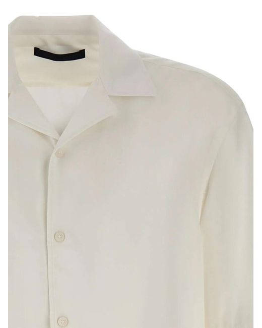 Boss White Short-Sleeve Oversized Shirt for men