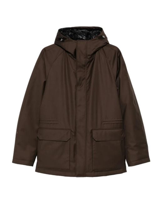 Piumino Con Cappuccio di Montecore in Brown da Uomo