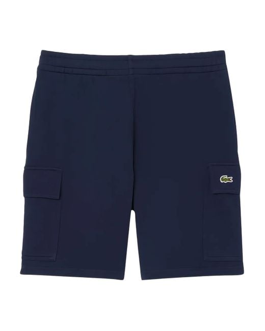 Shorts Con Tasche Cargo di Lacoste in Blue da Uomo