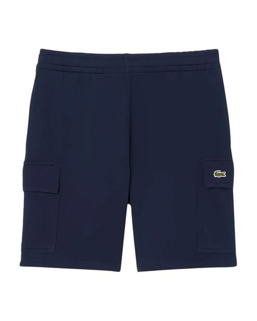 Lacoste Blue Cargo-Pocket Shorts for men