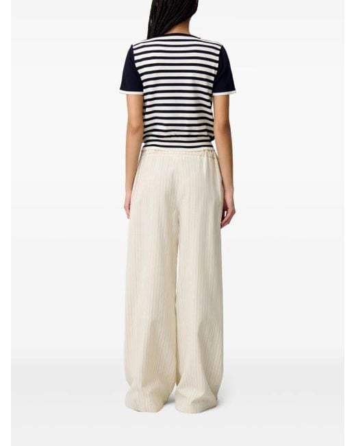 Claudie Pierlot Gestreept T-Shirt in het Black