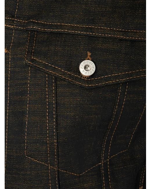 Naked & Famous Black Citrus Kasuri Selvedge Button Denim Jacket for men