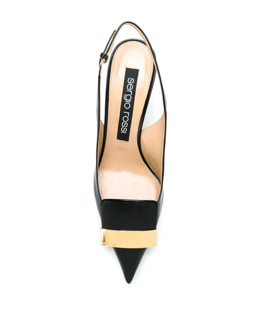 Sergio Rossi Black Sr1 75Mm Pointed Pumps