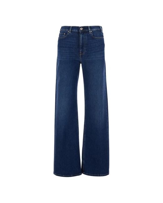 AG Jeans Blue Wide-Leg Jeans