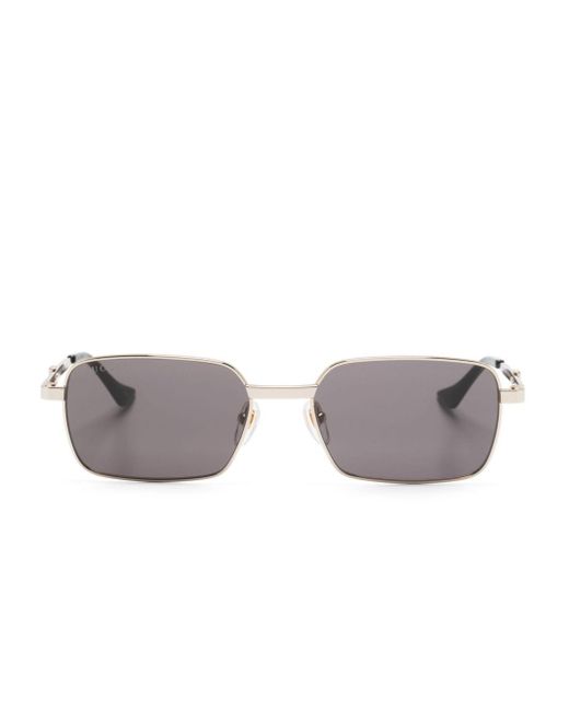Gucci Sonnenbrille mit eckigem Gestell in Gray für Herren