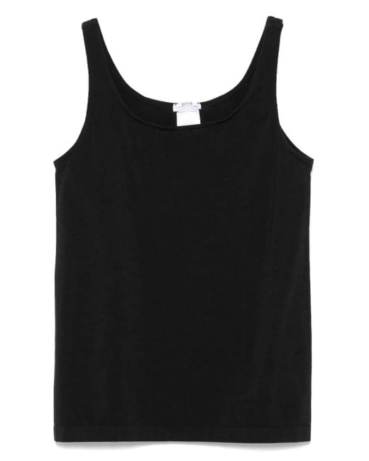 Wolford Black Coton Blend Tank Top