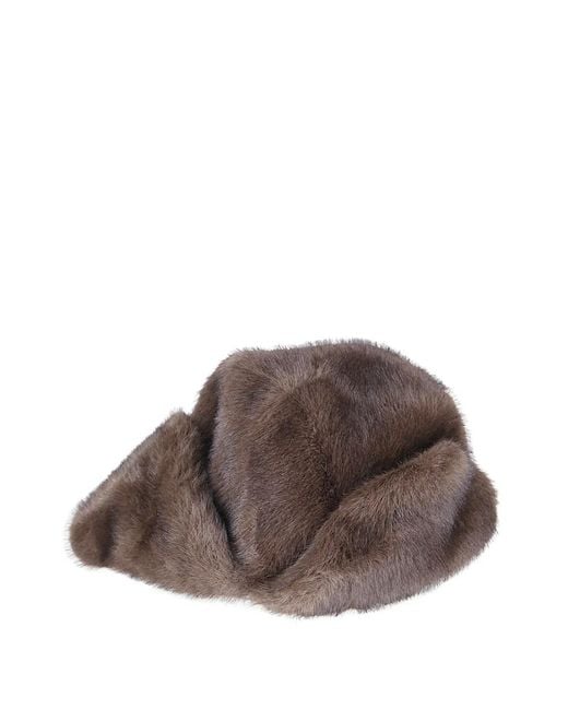 P.A.R.O.S.H. Brown Ear-Flap Trapper Hat
