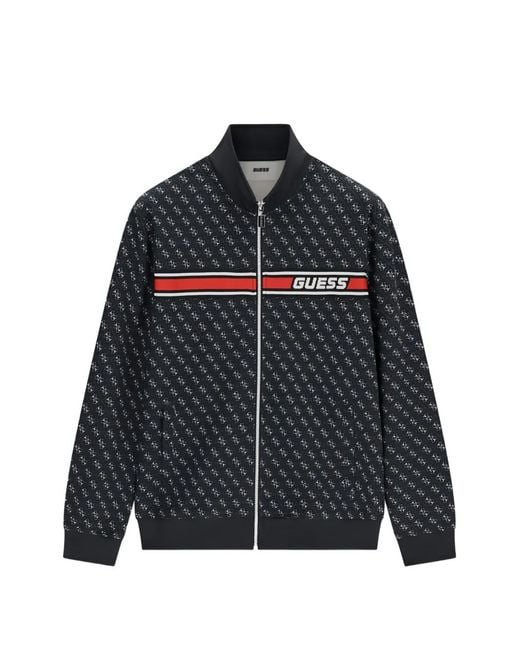 Guess Sweatshirt Mit Monogrammmuster in Black für Herren