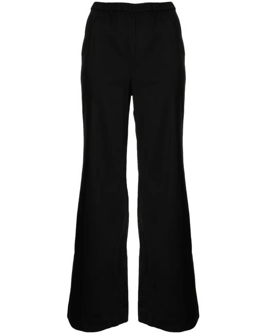 GOODIOUS Black Elasticated Palazzo Pants