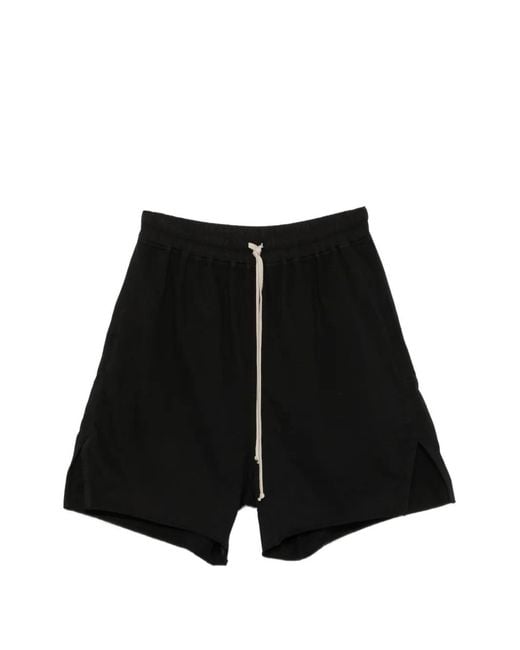 Rick Owens Black Temple Long Boxers Butt Zip for men